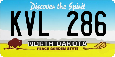 ND license plate KVL286