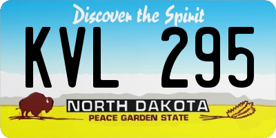ND license plate KVL295