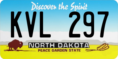 ND license plate KVL297