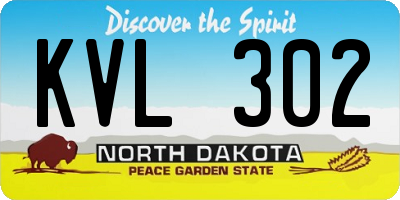 ND license plate KVL302