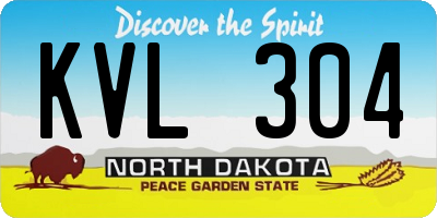 ND license plate KVL304