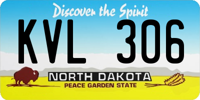 ND license plate KVL306