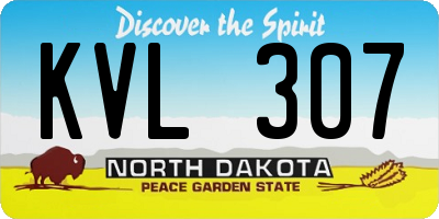 ND license plate KVL307
