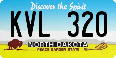 ND license plate KVL320