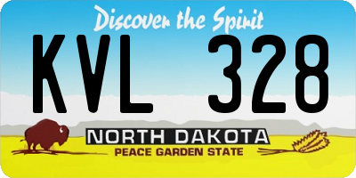 ND license plate KVL328