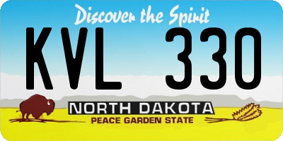 ND license plate KVL330