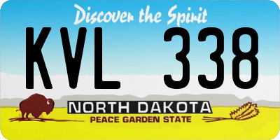 ND license plate KVL338