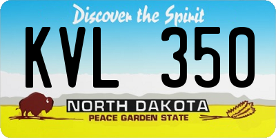 ND license plate KVL350