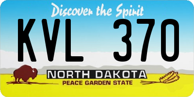 ND license plate KVL370