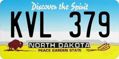 ND license plate KVL379