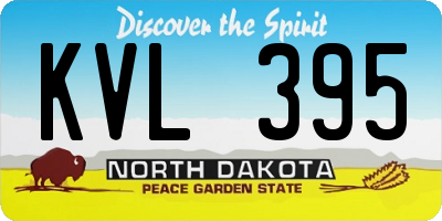 ND license plate KVL395
