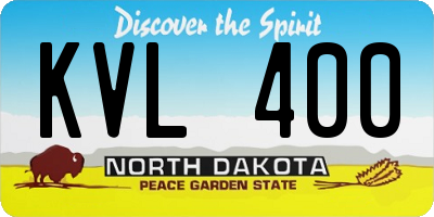 ND license plate KVL400
