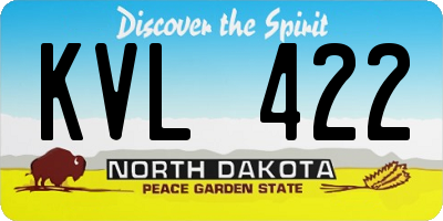 ND license plate KVL422