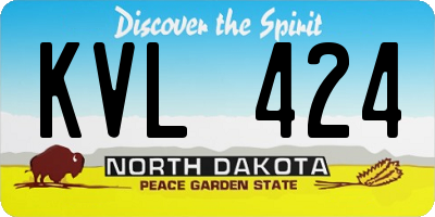 ND license plate KVL424