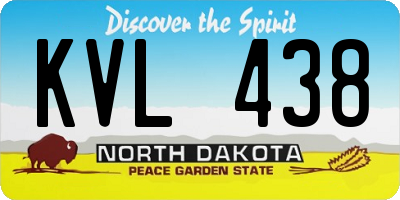 ND license plate KVL438