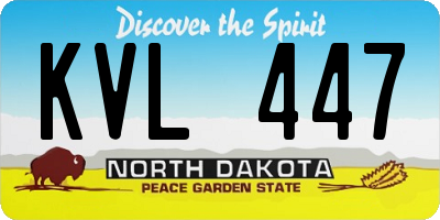 ND license plate KVL447