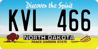 ND license plate KVL466