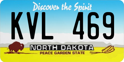 ND license plate KVL469