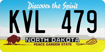 ND license plate KVL479
