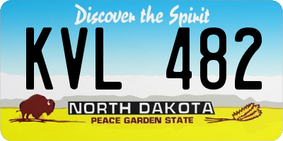 ND license plate KVL482