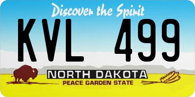 ND license plate KVL499