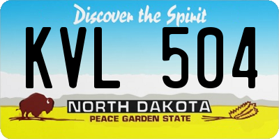 ND license plate KVL504