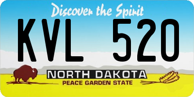 ND license plate KVL520