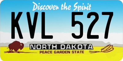 ND license plate KVL527