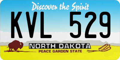ND license plate KVL529
