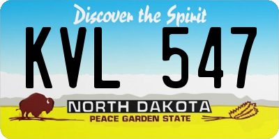 ND license plate KVL547