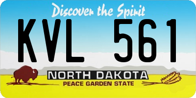 ND license plate KVL561