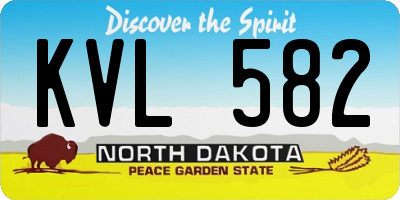 ND license plate KVL582