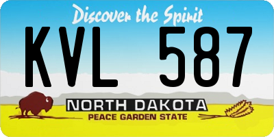 ND license plate KVL587