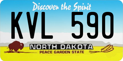ND license plate KVL590