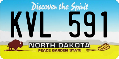 ND license plate KVL591
