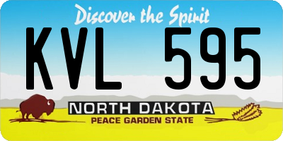 ND license plate KVL595