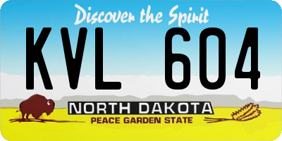 ND license plate KVL604