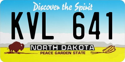 ND license plate KVL641