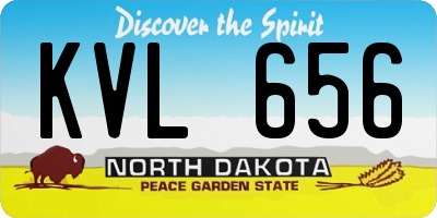ND license plate KVL656