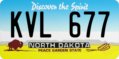 ND license plate KVL677