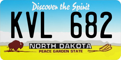 ND license plate KVL682