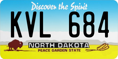 ND license plate KVL684