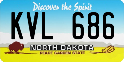 ND license plate KVL686