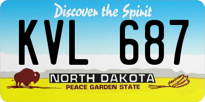 ND license plate KVL687