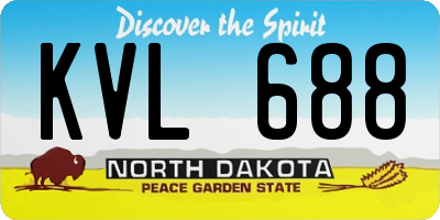 ND license plate KVL688