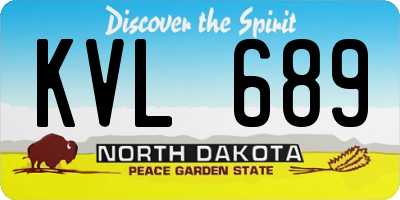 ND license plate KVL689