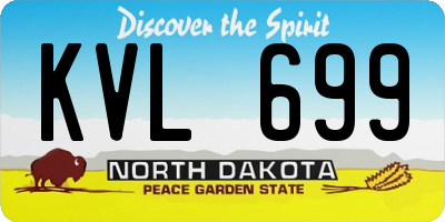 ND license plate KVL699