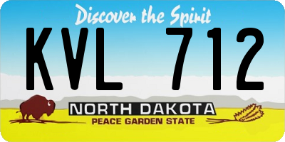ND license plate KVL712