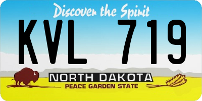 ND license plate KVL719