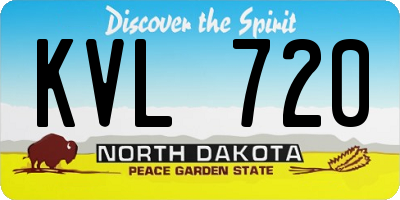 ND license plate KVL720